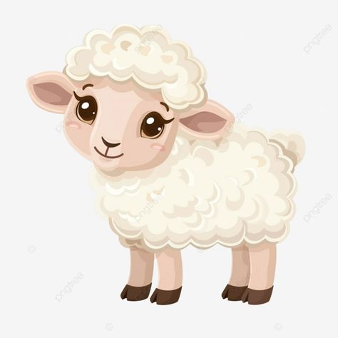 cute little lamb in a flat cartoon style Sheep Activity, Lamb Clipart, Sheep Cartoon, United States Map, Transparent Image, Cartoon Style, Children's Books, Png Transparent, Free Png