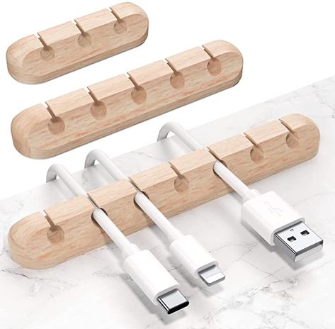 Amazon.com: SOULWIT® Cable Holder Clips, 3-Pack Cable Management Cord Organizer Clips Silicone Self Adhesive for Desktop USB Charging Cable Power Cord Mouse Cable Wire PC Office Home (Wood Grain) : Electronics Cable Tidy Ideas, Cable Management Diy, Hide Electrical Cords, Cable Iphone, Hide Wires, Cord Organizer, Cord Holder, Cable Holder, Electrical Cord