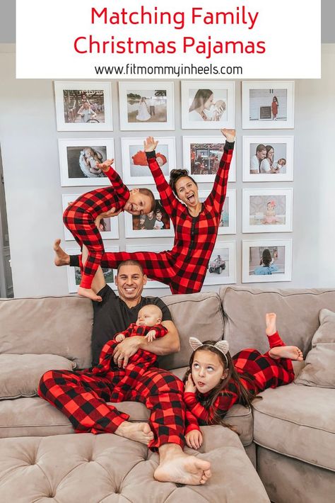 matching family christmas pajamas all at a reasonable budget! Looks Com Short, Matching Family Christmas Pajamas, Mommy Workout, Family Holiday Photos, Matching Christmas Pajamas, Christmas Family Photos, Matching Family Pajamas, Plaid Pajamas, Christmas Photoshoot