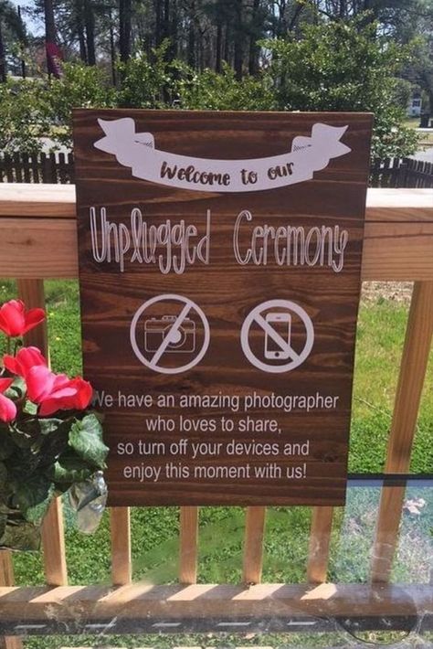 Unplugged Ceremony, Bouquets Wedding, Ceremony Signs, Future Wedding Plans, Cute Wedding Ideas, Random Photos, Backyard Wedding, Wedding Tips, Country Wedding