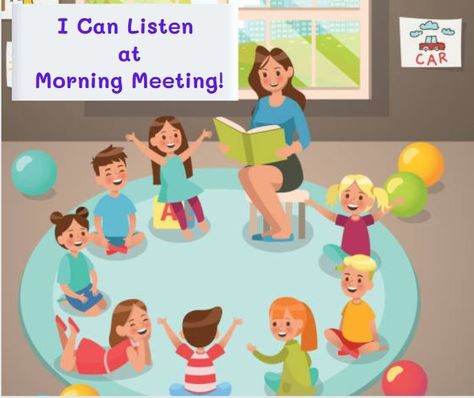 Having trouble getting your preschoolers to listen during morning meeting? Download this Social Story to help them out! Social Story, Morning Meeting, Social Stories, Hard Time, To Listen, Preschool, I Can, Pre School