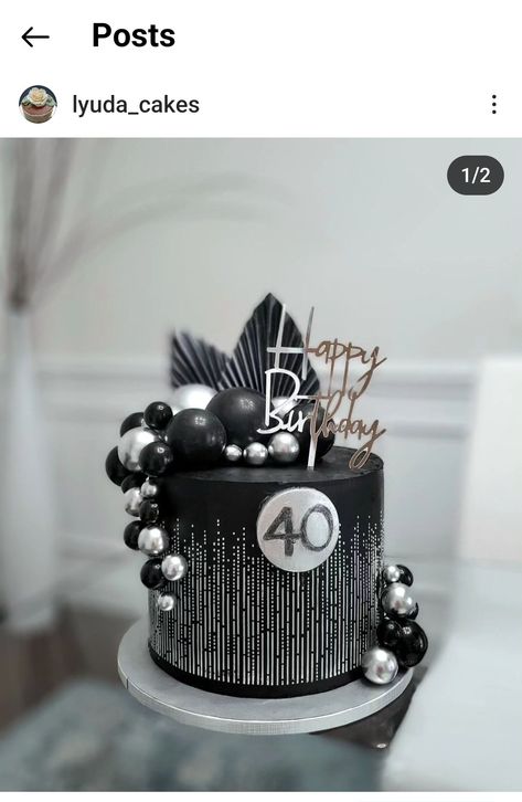 Black Smash Cake, Silver Cake, Birthday Shoot, Smash Cake, 40th Birthday, Cake Smash, White Silver, Black Silver, Cake