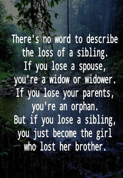 People often disregard the deep hurt that a sibling feels when they lose a brother or sister. Loss Of A Sibling, Sibling Quotes Brother, Miss You Brother Quotes, Sibling Loss, Missing My Brother, Big Brother Quotes, Missing You Brother, Sibling Quotes, Lost Quotes