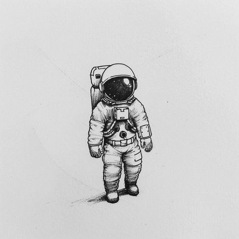 Embark on an adventure into the unknown with this evocative astronaut tattoo. It symbolizes the human quest for exploration and the courage to delve into mysteries. Let this art inspire you to reach beyond your limits. Save & follow for more cosmic wonders. #AstronautArt #SpaceExploration #TattooIdeas #MysteryBeyond #AIimage Astronaut Tattoos For Men, Minimal Astronaut Tattoo, Cartoon Astronaut Tattoo, Spaceman Tattoo Design, Space Patchwork Tattoo, Simple Astronaut Tattoo, Astronaut Tattoo Stencil, Small Astronaut Tattoo, Astrophysics Tattoo