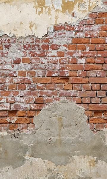 Distressed Brick Wall, Concrete And Brick, Peeling Wallpaper, Brick Wall Wallpaper, Mural Home, Brick Texture, Old Bricks, Tv Decor, Brick Wallpaper