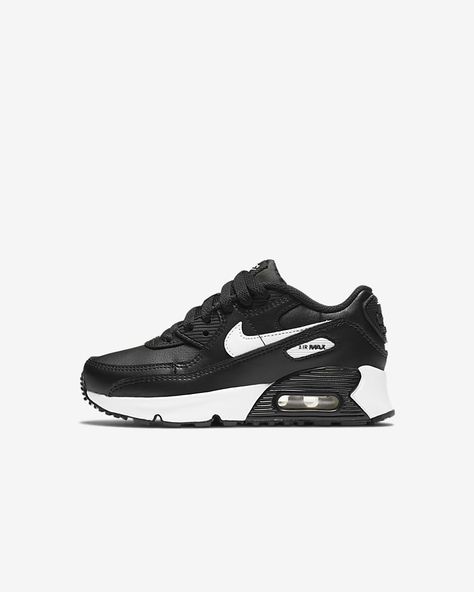 Nike Air Max 90 Black, Nike Air Max 90 Ltr, Air Max 90 Black, Black Nike Shoes, Nike Shoes Air Max, Max Black, Fresh Shoes, Nike Boy, Cute Nikes