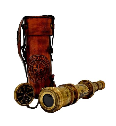 HANDICRAFTS TELESCOPE Sailor Dollond Beautiful Resolution Dnd Pirate, Pirate Telescope, Pirate Ghost, Simple Toys, Nautical Gifts, Gift Inspo, Antique Gift, Ghost Design, Vintage Drawing