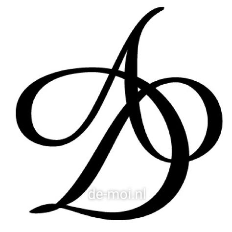 Ad Tattoo Letter, A And D Tattoo Letter, A D Logo Design, D Initial Tattoo Letters, A D Tattoo Letter, D Tattoos Letter, Ds Tattoo Letter Design, Double S, D Initals Tattoo