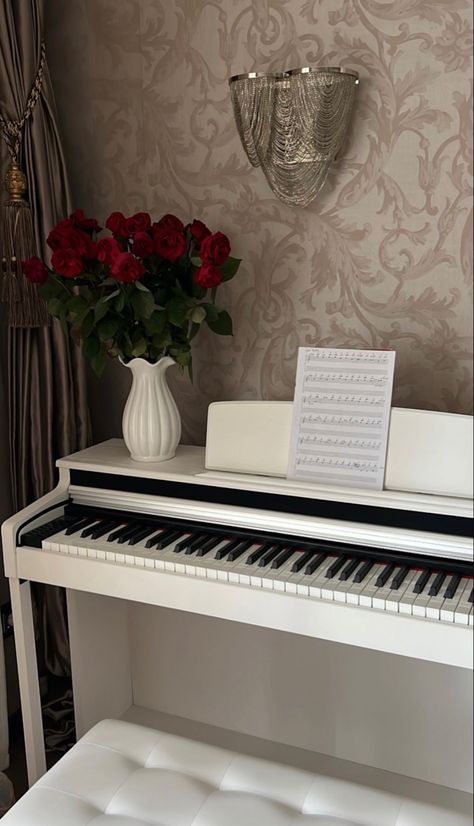 White Grand Piano Aesthetic, White Piano Aesthetic, Grand Piano Aesthetic, Shed Room Ideas, Piano Photography, Piano Aesthetic, Room Wishlist, Steinway And Sons, White Piano