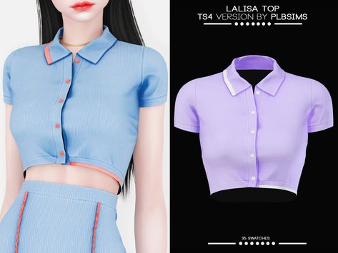 Lalisa Top &' Skirt / ACC + GIFT | Patreon Cc Clothing, Female Sims, Sims 4 Cc Kids Clothing, Cc Clothes, Sims 4 Download, Pelo Sims, Sims 4 Game Mods, Sims 4 Dresses, Sims 4 Characters