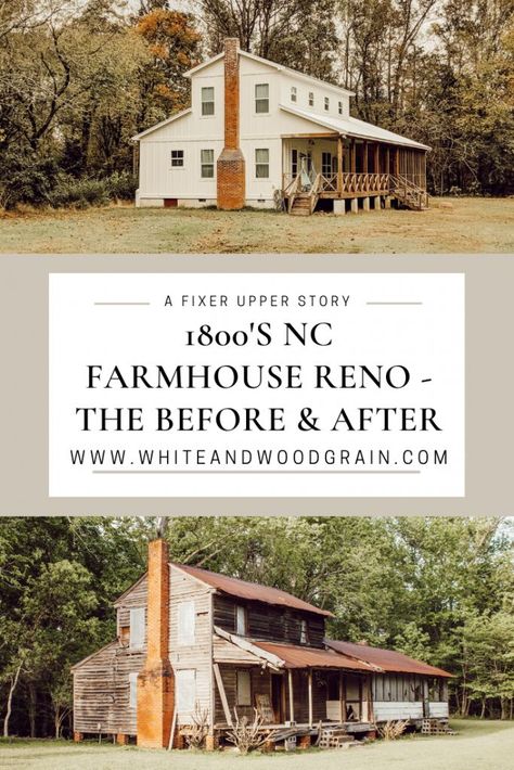 Farmhouse Remodel Before And After, Old Farmhouse Plans, Fixer Upper Exterior, Old Farmhouse Renovation, Old Farmhouse Exterior, Old Farmhouse Remodel, Small Stone Cottage, 1800s House, Old Houses Renovation