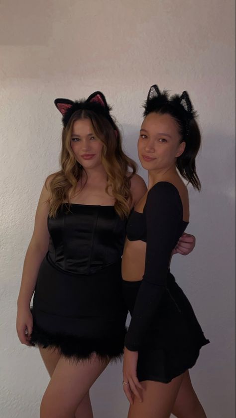 Halloween Black Cat Costume, Black Cat Costume Halloween, Black Cat Costume, Black Cat Halloween Costume, Black Cat Costumes, Boujee Aesthetic, Cat Couple, Cat Halloween Costume, Halloween Costumes College