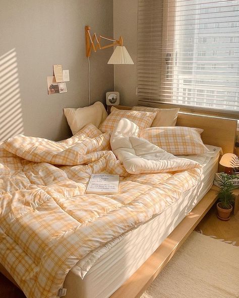 Aesthetic Bedsheets, Yellow Room, Simple Room, Peace And Quiet, Redecorate Bedroom, Cozy Room Decor, Minimalist Room, Aesthetic Rooms, Pretty Room