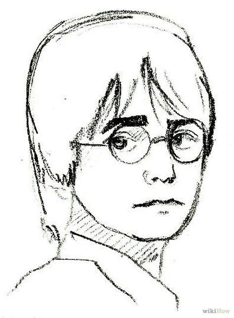 Wizard Drawing Easy, Hogwarts Drawing Easy, How To Draw Harry Potter, Easy Harry Potter Drawings, Harry Potter Dibujos, Draw Harry Potter, Harry Potter Drawings Easy, Harry Potter Drawing, Rik Lee