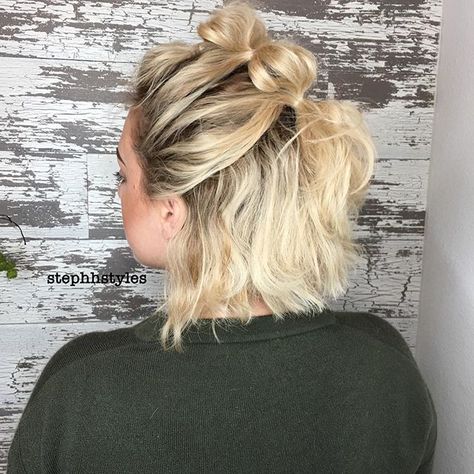 A cute and super simple way to dress up short hair. How much do you love this bubble braid look on my girl Tay? #365daysofbraids 358 #stephaniehodges Amanda Cypert, Mermaid Braid, Lace Braid, Faux Hawk, Long Pixie, Half Updo, Penteado Cabelo Curto, Short Hair Updo, Girl Short Hair