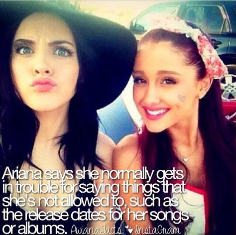 Ariana Grande fact by @awianafacts zackswimsmm.tk Ariana Grande And Liz Gillies, Nickelodeon Victorious, Ariana Grande Victorious, Liz Gilles, Cat Valentine Victorious, Ariana Grande Facts, Victorious Cast, Jade West, Liz Gillies