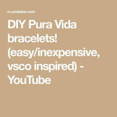 DIY Pura Vida bracelets! (easy/inexpensive, vsco inspired) - YouTube Diy Pura Vida Bracelets, Friendship Bracelet Knots, Friendship Bracelets Easy, Vsco App, Friendship Bracelets With Beads, Bracelets Easy, Friendship Bracelets Tutorial, Friendship Bracelets Designs, Adjustable Knot