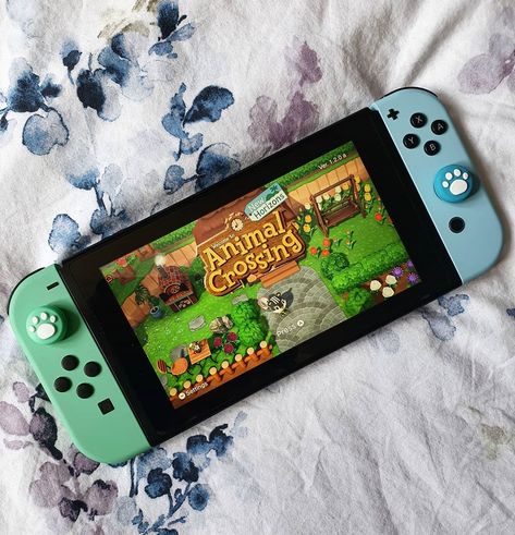 Nintendo Switch Animal Crossing Edition, Acnh Nintendo Switch, Animal Crossing Switch Aesthetic, Switch Customization, Animal Crossing Switch, Animal Crossing Nintendo Switch, Alex Core, Animal Crossing Nintendo, Nintendo Lite