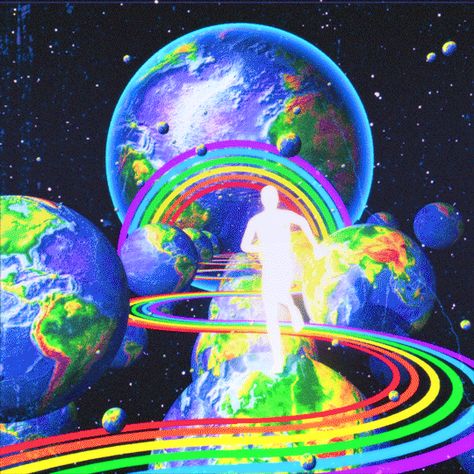 New GIF on Giphy  added on : June 3 2020 at 08:17PMart design trippy rainbow space psychedelic run stars digital future aesthetic earth dream vaporwave universe planet hope soul cosmos void Trippy Aesthetic, Trippy Gif, Vaporwave Wallpaper, Trippy Designs, Trippy Visuals, Vaporwave Art, New Retro Wave, Dreamcore Weirdcore, Rainbow Aesthetic