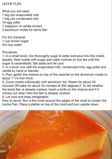 LECHE FLAN Leche Flan Recipe Philippines, Filipino Leche Flan Recipe, Flan Recipe Mexican, Philipino Food, Filipino Leche Flan, Homemade Flan, Best Flan Recipe, Leche Flan Recipe, Flan Recipe Easy