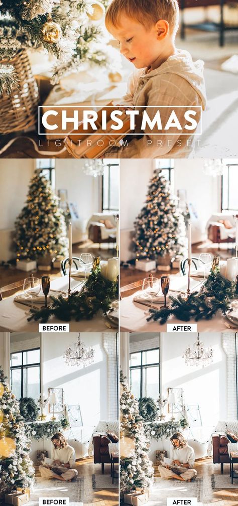 10 Christmas Lightroom Presets Collage Photo Frame Design, Snow Overlay, Vintage Lightroom Presets, Easy Pets, Lightroom Presets For Portraits, Professional Lightroom Presets, Creative Photoshop, Photo Frame Design, Camera Raw