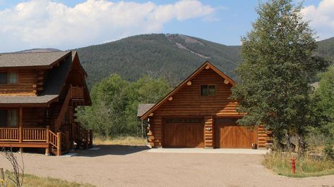 Log Home Builders, Overhead Garage Door, Barn Shop, Bus Stops, Log Home, Log Homes, South Dakota, Home Builders, Door Design