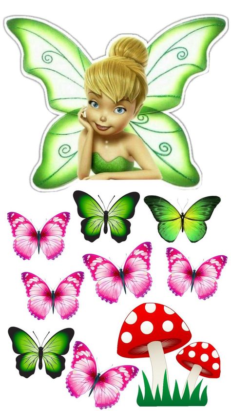 Tinkerbell Cake Topper, Tinkerbell Cake, Cupcake Cakes, Cake Toppers, Frozen