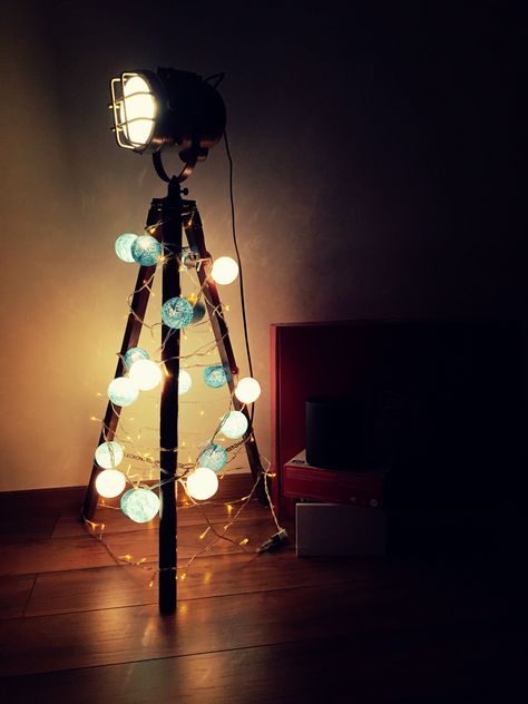 Tripod Christmas Tree Diy Lamp, Tripod, Light Bulb, Christmas Tree, Ceiling, Ceiling Lights, Lighting, Christmas, Home Decor