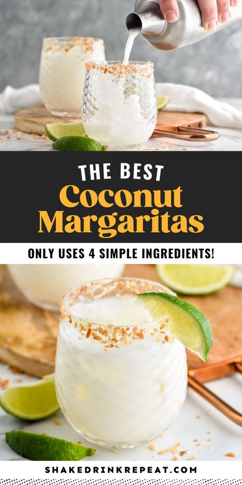 Tropical Margarita, Coconut Tequila, Coconut Cocktail, Coconut Margarita, Lime Margarita, Tequila Drinks, Shakes Drinks, Mixed Drinks Recipes, Delicious Drinks