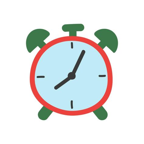 Clock Cartoon Image, Alarm Clock Clipart, Clock Clipart, Cute Alarm Clock, School Concept, Vintage Alarm Clock, Vintage Alarm Clocks, Flat Vector Illustration, Illustration Cartoon