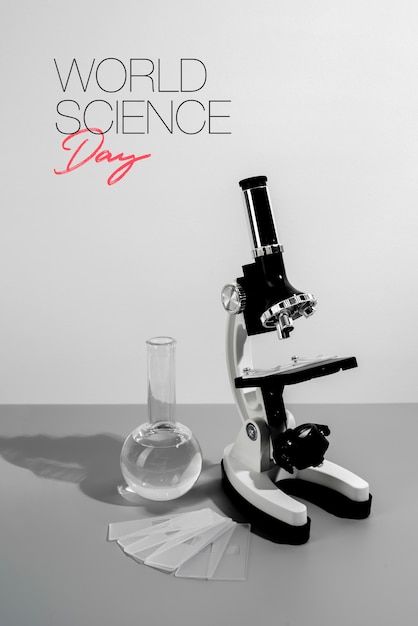 World science day arrangement with micro... | Free Photo #Freepik #freephoto #substance #chemical-laboratory #science-lab #lab Medical Profile, World Science Day, Chemical Laboratory, Science Day, Lab Technician, About World, Laboratory Science, Science Lab, Free Photo