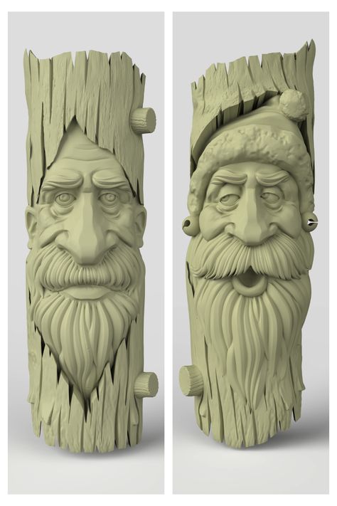 Highly detailed  3D Model in STL format for 3D printing or carve on CNC router. Cnc Designs, Santa Tree, 3d Printing Projects, Cnc Design, Cnc Projects, Cut It Out, Print 3d, Doll Shop, Cnc Router