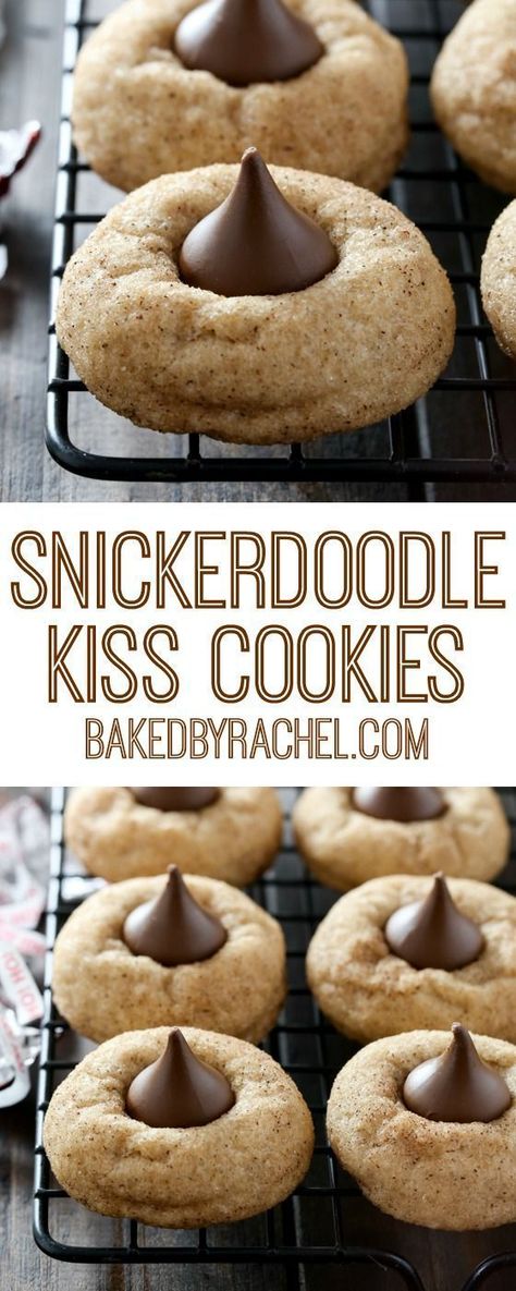 Hershey Kisses Recipes, Kiss Cookie, Cookies Snickerdoodle, Kiss Cookie Recipe, Hershey Kiss Cookies, Kiss Cookies, Snickerdoodle Cookies, Gateaux Cake, Xmas Cookies