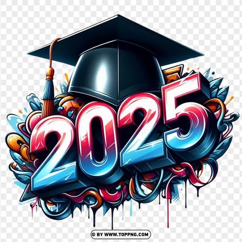 Graduation 2025 Ideas, Class Of 2025 Logo, 2025 Graduation Ideas, Fifth Grade Graduation, Graduation Cap Pictures, 2025 Logo, Red Graduation Cap, Doctor Craft, Graduation Cap Clipart