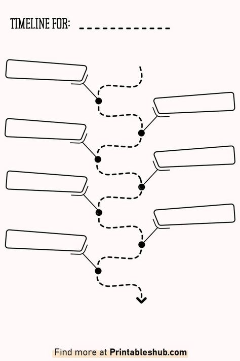 Free Printable Blank Timeline Template PDF Timeline Template Free Printable, Project Tracking, Winter Bulletin Boards, Timeline Template, Timeline Design, List Template, Templates Printable Free, Historical Events, Planner Organization