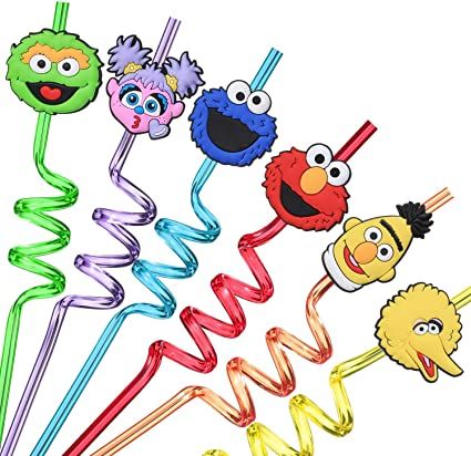 Amazon.com: 24 Sesame Friends Street Drinking Plastic Straws with 2 Cleaning Brush 6 Designs Great for Birthday as Party Favors and Party Supplies : Toys & Games Sesame Street Party Favors, Cookie Monster Party, Cookie Monster Birthday, Bubble Party, Birthday Goodie Bags, Sesame Street Birthday Party, Monster Birthday Parties, Elmo Party