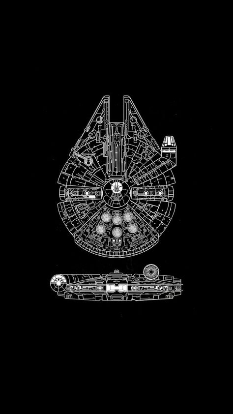 Millennium Falcon - 9GAG Star Wars Wallpaper Iphone, Star Wars Background, Millenium Falcon, Dark Vador, Star Wars Tattoo, Paintings Abstract, Star Destroyer, Pencil Sketches, Star Wars Ships