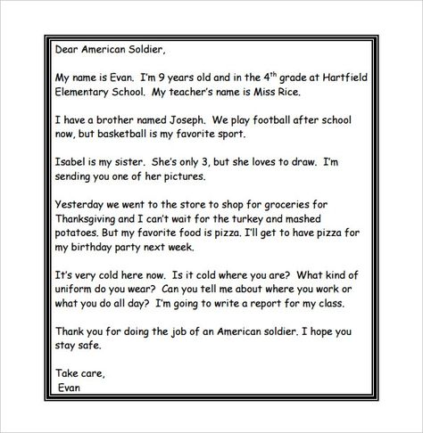 Thank You Letters To Veterans Examples Letters To Soldiers, Letters To Veterans, Thank You Letter Examples, Thank You Soldiers, Letter Writing Activities, Thank You Letter Template, Appreciation Letter, Veterans Day Thank You, Job Letter