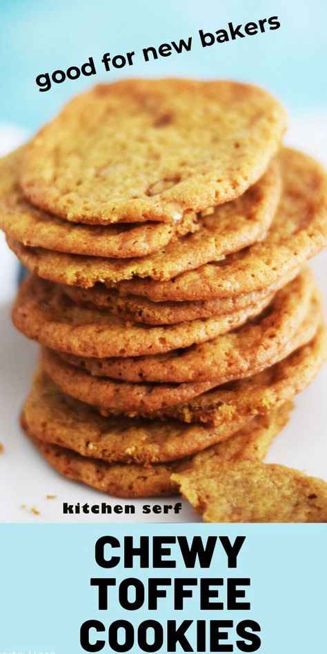 English Toffee Bits Recipes, Chewy Toffee Cookies, Tates Cookies Recipe, Toffee Crunch Cookies, Toffee Bits Cookies, Toffee Bits Recipe, Toffee Cookies Recipe, Cookies Board, Tates Cookies