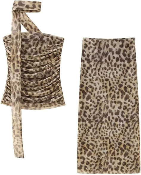 leopard, 2 piece sets, leopard skirt outfit, leopard outfit, leopard y2k, 2 piece sets for women,  2 piece sets, skirt and top, 2 piece sets, ideas, 2 piece sets, y2k, fashion styles, fashion inspo outfits, fashion week dress to impress, a fashion icon, #ad Tube Top And Skirt, High Waist Long Skirt, Pleated Tops, Rave Outfit, Skirts Midi High Waisted, Printed Skirt, Zambia, Silk Screen, Burning Man