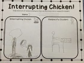 Ms. Sepp's Counselor Corner: Interrupting Chickens in Kindergarten Interrupting Chicken, Kindergarten Behavior, Chicken Craft, Guidance Counseling, Read Aloud Activities, Social Skills Groups, Counseling Lessons, Elementary Counseling, Classroom Behavior Management