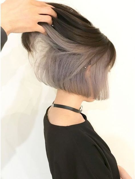 #satrn Silver Grey Hair Color, Color Grey Hair, Grey Hair Color Ideas, Grey Hair Color Silver, Underlights Hair, Hair Streaks, Silver Grey Hair, Short Grey Hair, Ombre Hair Color