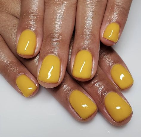 Plain Nail Designs, Short Fall Nail Designs, Short Fall Nail, College Diaries, Nail Designs For 2023, Overlay Nails, Yellow Nail, Nude Nail Polish, Nail Candy