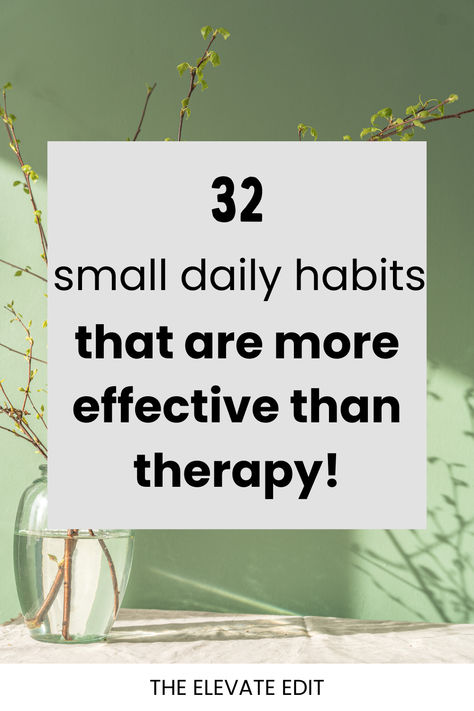 Discover how to change your life with 32 small daily habits that can lead to big results. In this post, I share 32 tiny changes that you can make that will lead to personal growth and self improvement. These easy habits are free to start and could be more effective than therapy at improving your life (yes, I said that!). Click for the full list of changes that you need to make and learn more about getting 1% better every day. #personalgrowth #dailyhabits #habits #habitsforsuccess Small Habits To Change Your Life, Daily Habits To Improve Your Life, Small Daily Habits, Habit Ideas, Habits For A Better Life, Habits To Improve Your Life, Small Changes, Daily Routines, Best Version Of Yourself