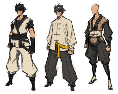 Starting Clothes Concept artwork from Blade & Soul #art #illustration #artwork #gaming #videogames #gamer Martial Arts Outfit, Martial Arts Clothing, Man Character, Art Style Inspiration, Character Design Male, Drawing Clothes, Character Creation, Fantasy Clothing, Character Outfits