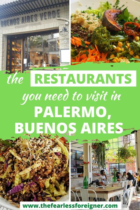 Buenos Aires, Argentina has a lot of great restaurants. If you are wondering where to eat in Buenos Aires check out the Palermo neighborhoods to find cuisine from around the world.   #PalermoBuenosAires #BuenosAiresTravel #ArgentinaTravel #SouthAmericaTravel #BuenosAiresFood #FoodTravel #Foodie #TheFearlessForeigner Buenos Aires Travel, Latin America Travel, South America Destinations, Argentina Travel, Blogger Tips, South America Travel, Travel South, Day To Night, America Travel