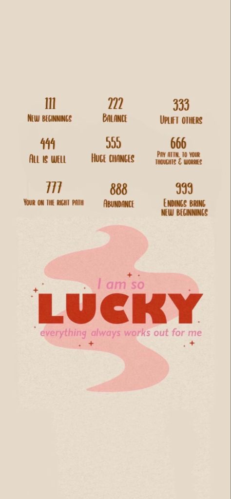 Angel Numbers Background, Manifesting Iphone, Numbers Background, Lucky Quotes, Spells That Actually Work, I Am So Lucky, Lucky Wallpaper, Universe Love, Spiritual Artwork