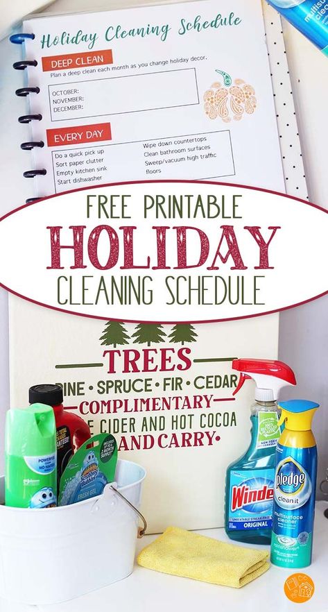 This step by step holiday cleaning schedule will keep your home clean from Halloween to Christmas! Includes a free printable planner page to track your holiday cleaning tasks. #ad #clean #home #planner Holiday Cleaning Schedule, Arm And Hammer Super Washing Soda, Halloween To Christmas, Spring Cleaning Challenge, Printable Schedule, Christmas Cleaning, Holiday Cleaning, Clean Baking Pans, Keep Your House Clean