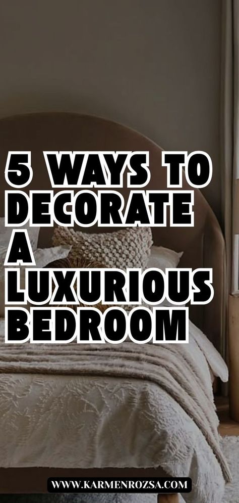 5 ways to decorate a luxurious bedroom, making even the smallest spaces feel grand. Incorporate chic accents and clever storage solutions to elevate your cozy bedroom while maximizing comfort and elegance in every corner. Smallest Bedroom, Luxurious Bedroom, Clever Storage Solutions, Clever Storage, Small Apartment, How To Decorate, Cozy Bedroom, Small Apartments, 5 Ways