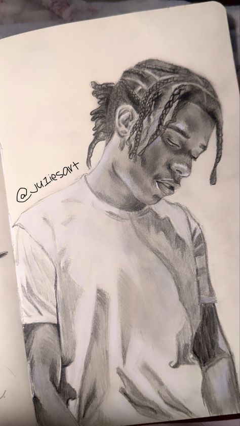 asap rocky a$ap rocky travis scott drawing art sketchbook sketch artist doodles inspo inspiration rapper drawings painting dreads sketching Asap Rocky Drawing, Rapper Drawings, Hard Drawings, Cool Tattoo Drawings, Spiderman Drawing, Graffiti Style Art, Black Art Painting, Unique Drawings, Charcoal Art